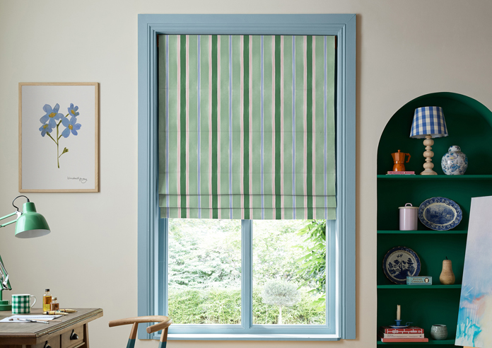 Bluebellgray Seaside Stripe, Seaglass - Roman Blind - Image 3